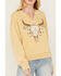 Image #3 - Ariat Women's Steer Head Pullover Sweatshirt, Yellow, hi-res