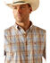 Image #3 - Ariat Men's Pro Series Denzel Plaid Print Short Sleeve Button-Down Western Shirt - Tall , Beige, hi-res
