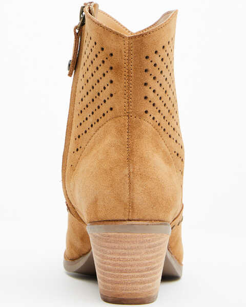 Image #5 - Dingo Women's Miss Priss Suede Booties - Pointed Toe , Camel, hi-res