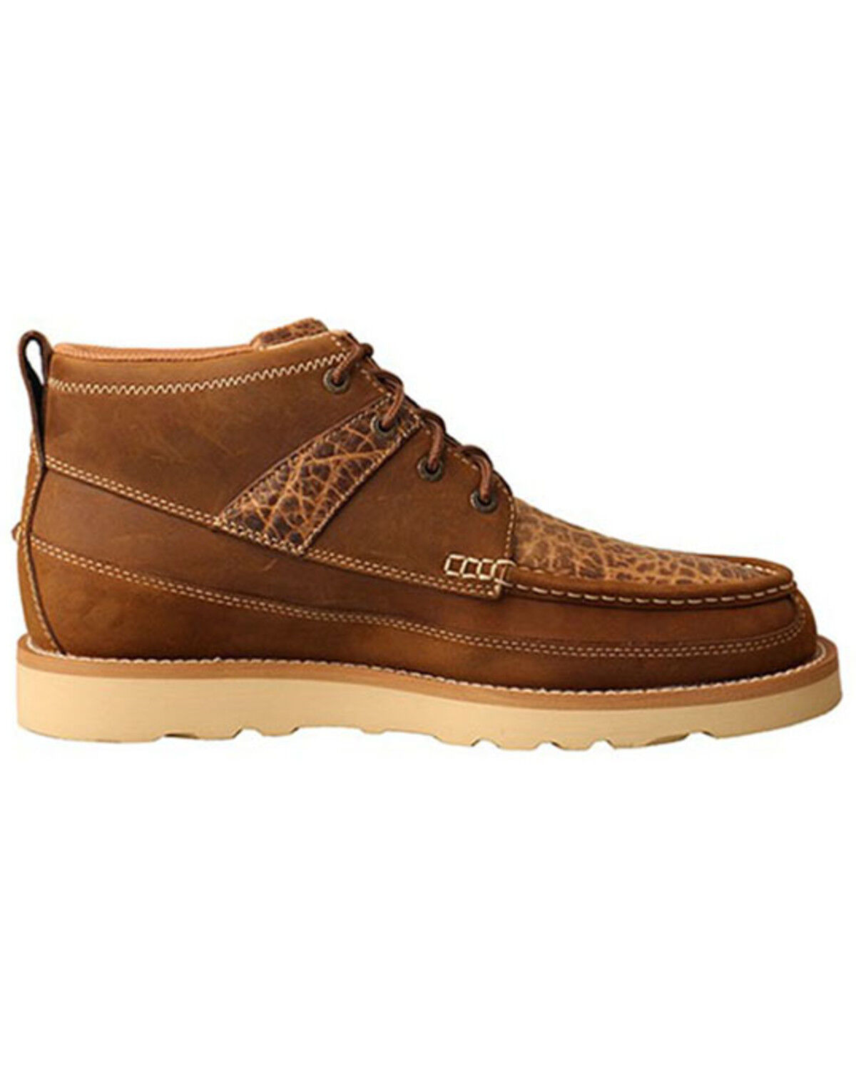 Image #2 - Twisted X Men's 4" Wedge Sole Boots - Moc Toe, Cognac, hi-res