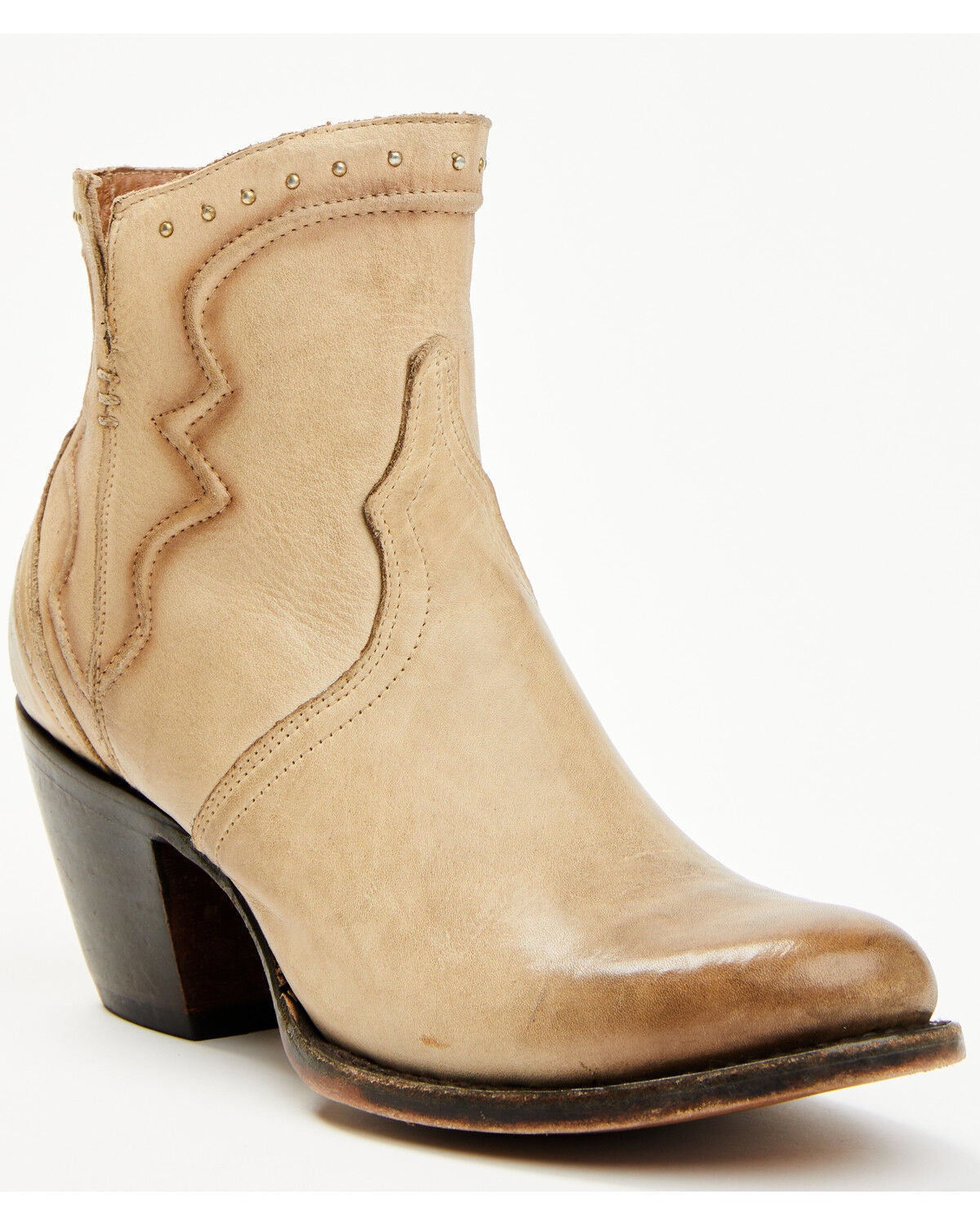 Lucchese Women's Karla Fashion Booties - Round Toe, Natural, hi-res