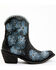 Carborca Silver by Liberty Black Women's Loren Tonal Floral Embroidered Western Fashion Booties - Pointed Toe, Black, hi-res