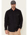 Hawx Men's Navy Newport Herringbone Stretch Check Long Sleeve Work Shirt , Navy, hi-res