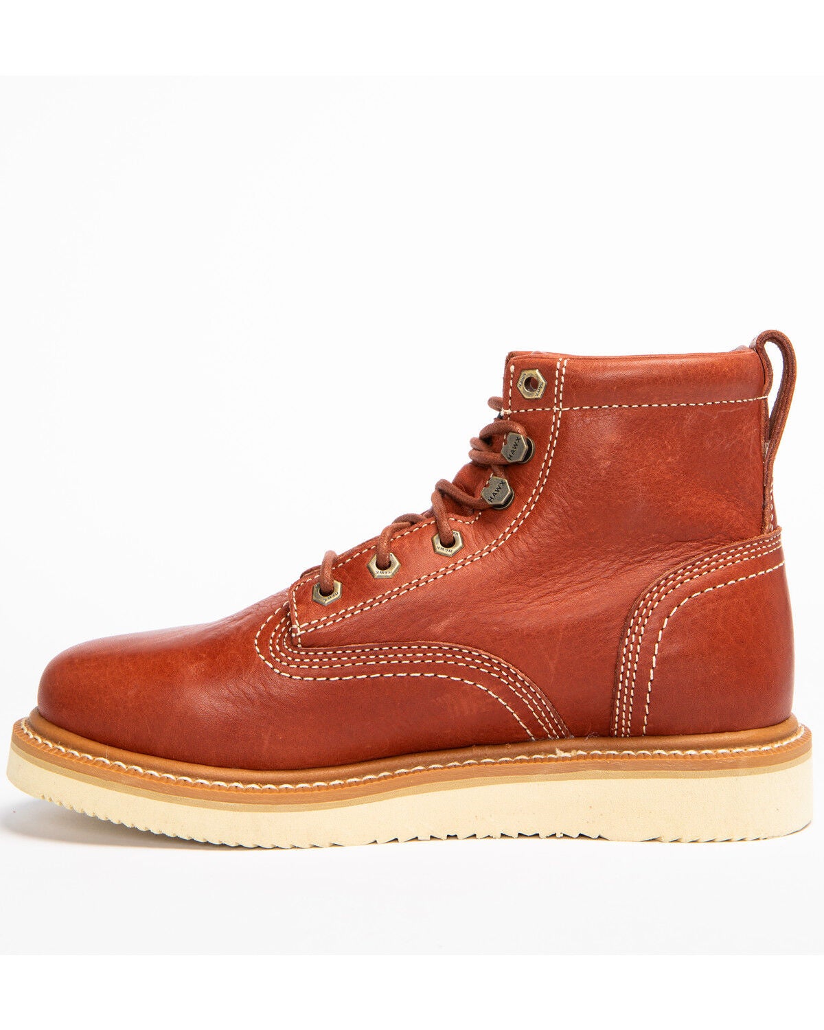 round toe wedge boots