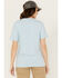 Image #4 - Carhartt Women's Loose Fit Heavyweight Short Sleeve Pocket T-Shirt, Heather Blue, hi-res