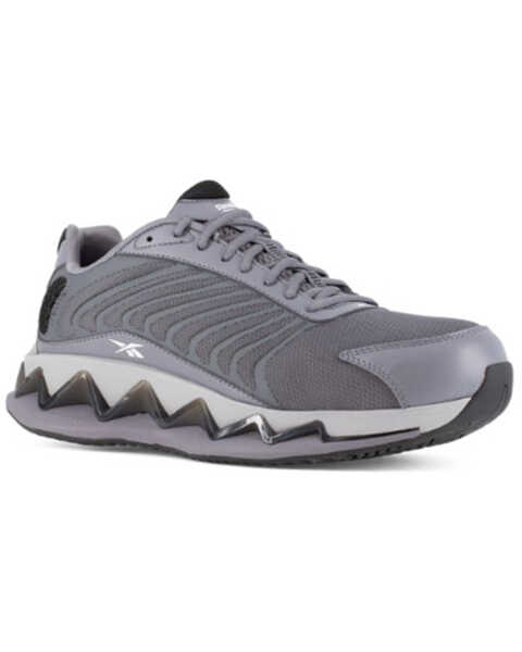 Reebok Men's Zig Elusion Heritage Low Cut Work Sneakers - Composite Toe, Black/grey, hi-res