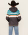 Image #4 - Hooey Boys' Serape Striped Hooded Sweatshirt , Black, hi-res