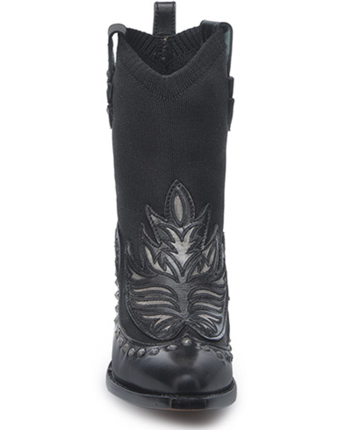 Image #3 - Corral Women's Studded Outlay Western Booties - Snip Toe, Black, hi-res