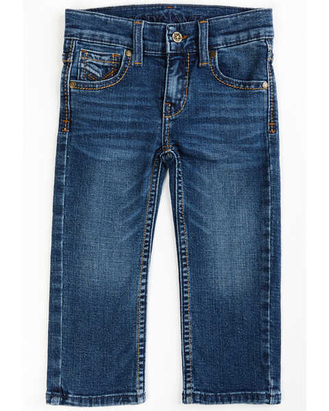 Cody James Toddler-Boys' Hazer Dark Wash Mid-Rise Stretch Slim Straight Jeans, Blue, hi-res