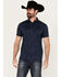 Pendleton Men's Shoreline Tonal Multicolor Print Short Sleeve Button-Down Shirt, Dark Blue, hi-res