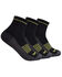 Image #3 - Timberland PRO Men's Rugged Accent 1.2 Cushion Quarter Socks - 3 Piece, Black, hi-res