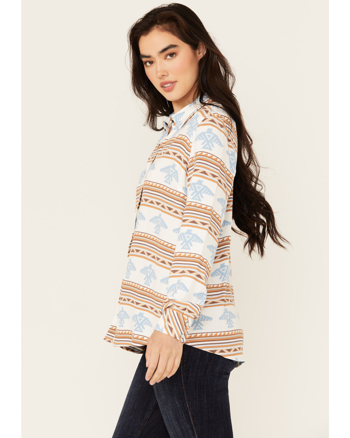 Image #2 - Idyllwind Women's Thunderbird Long Sleeve Snap Western Shirt, Ivory, hi-res
