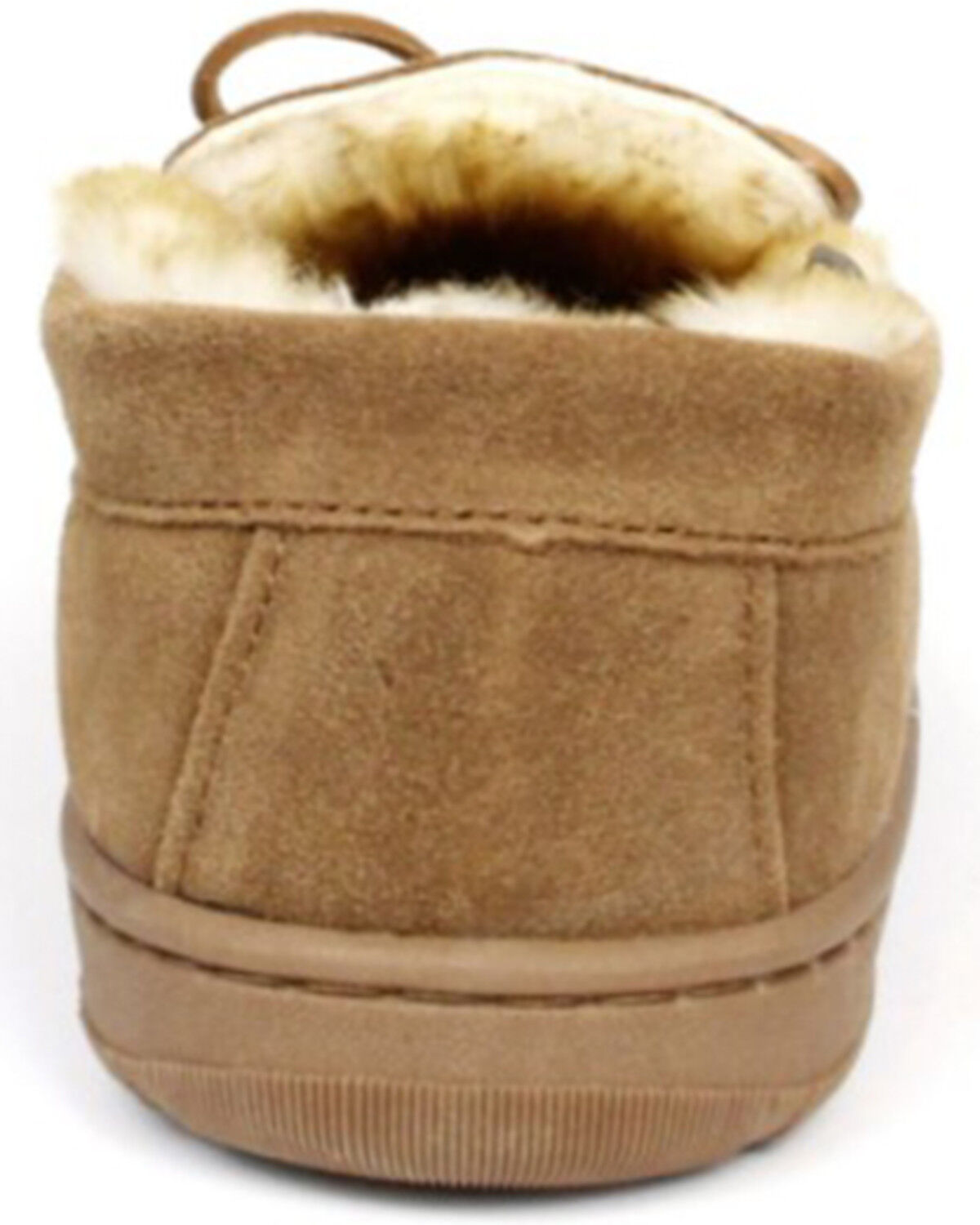 Image #5 - Superlamb Men's Shearling Slippers - Moc Toe, Medium Brown, hi-res