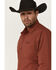 Image #2 - Kimes Ranch Men's Linville Solid Long Sleeve Button-Down Stretch Western Shirt, Red, hi-res