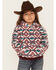 Image #1 - Shyanne Girls' Fuzzy Sherpa Southwestern Print Pullover , Ivory, hi-res