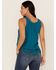 Idyllwind Women's Cameo Beaded Fringe Tank Top, Blue, hi-res
