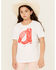 Image #1 - Kerusso Girls' Strength And Dignity Short Sleeve Graphic Tee, White, hi-res