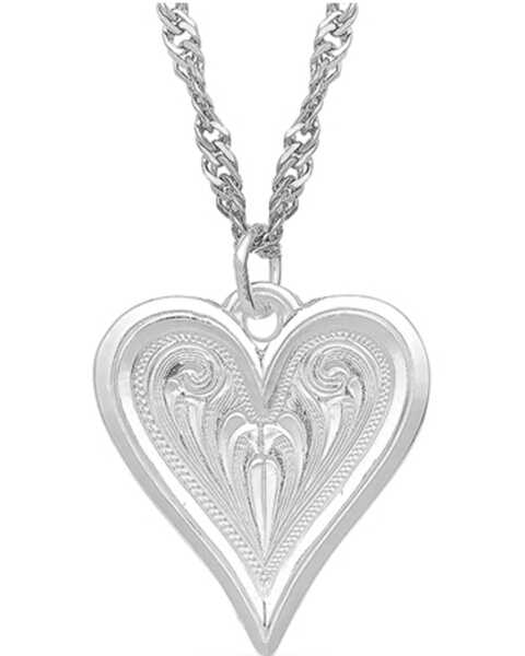 Image #1 - Montana Silversmiths Women's Just My Heart Necklace, Silver, hi-res