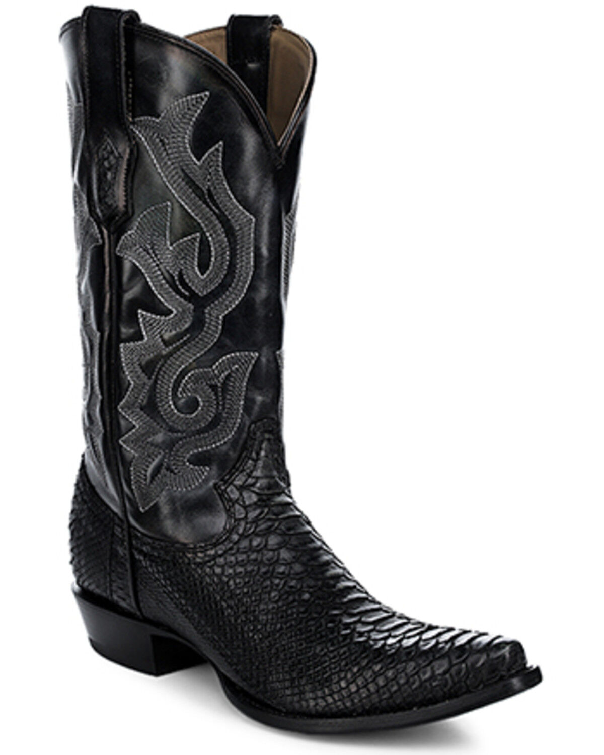 Image #1 - Corral Men's Exotic Python Western Boots - Snip Toe, Black, hi-res
