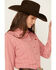 Image #2 - Cinch Women's ARENAFLEX® Striped Long Sleeve Button-Down Western Core Shirt, Red, hi-res