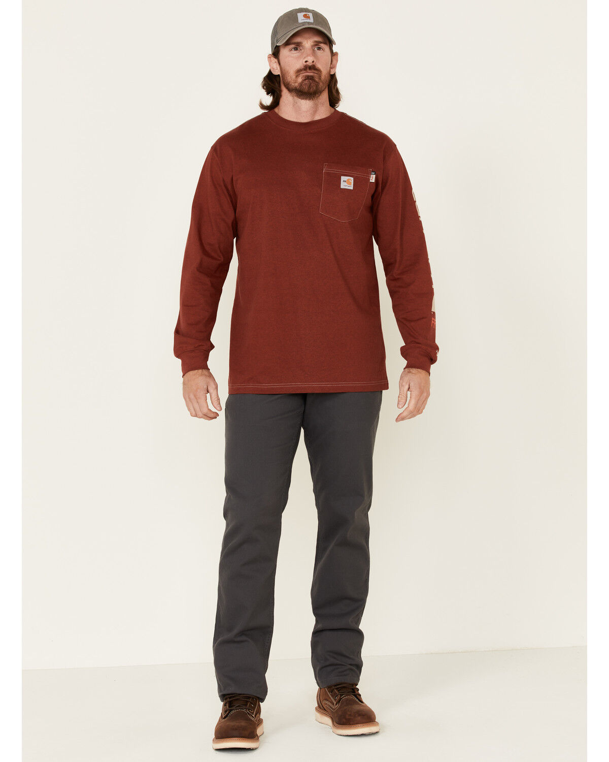 Image #1 - Carhartt Men's FR Shadow Rugged Flex® Relaxed Work Pants, Dark Grey, hi-res