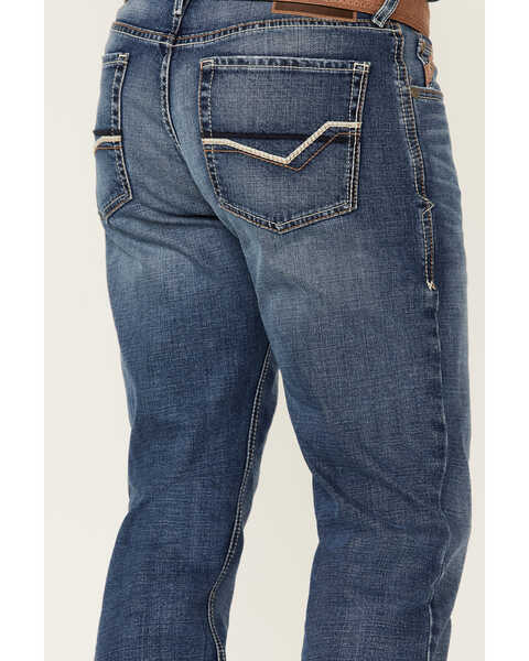 Image #4 - Ariat Men's M4 Ledge Medium Wash Stretch Relaxed Straight Jeans  , Blue, hi-res