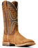 Image #1 - Ariat Men's Brushrider Western Performance Boots - Broad Square Toe, Brown, hi-res