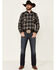 Image #2 - Ariat Men's Harrisburg Retro Plaid Long Sleeve Snap Western Shirt , Brown, hi-res