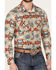 Rock & Roll Denim Men's Southwestern Stretch Long Sleeve Snap Western Shirt, Tan, hi-res