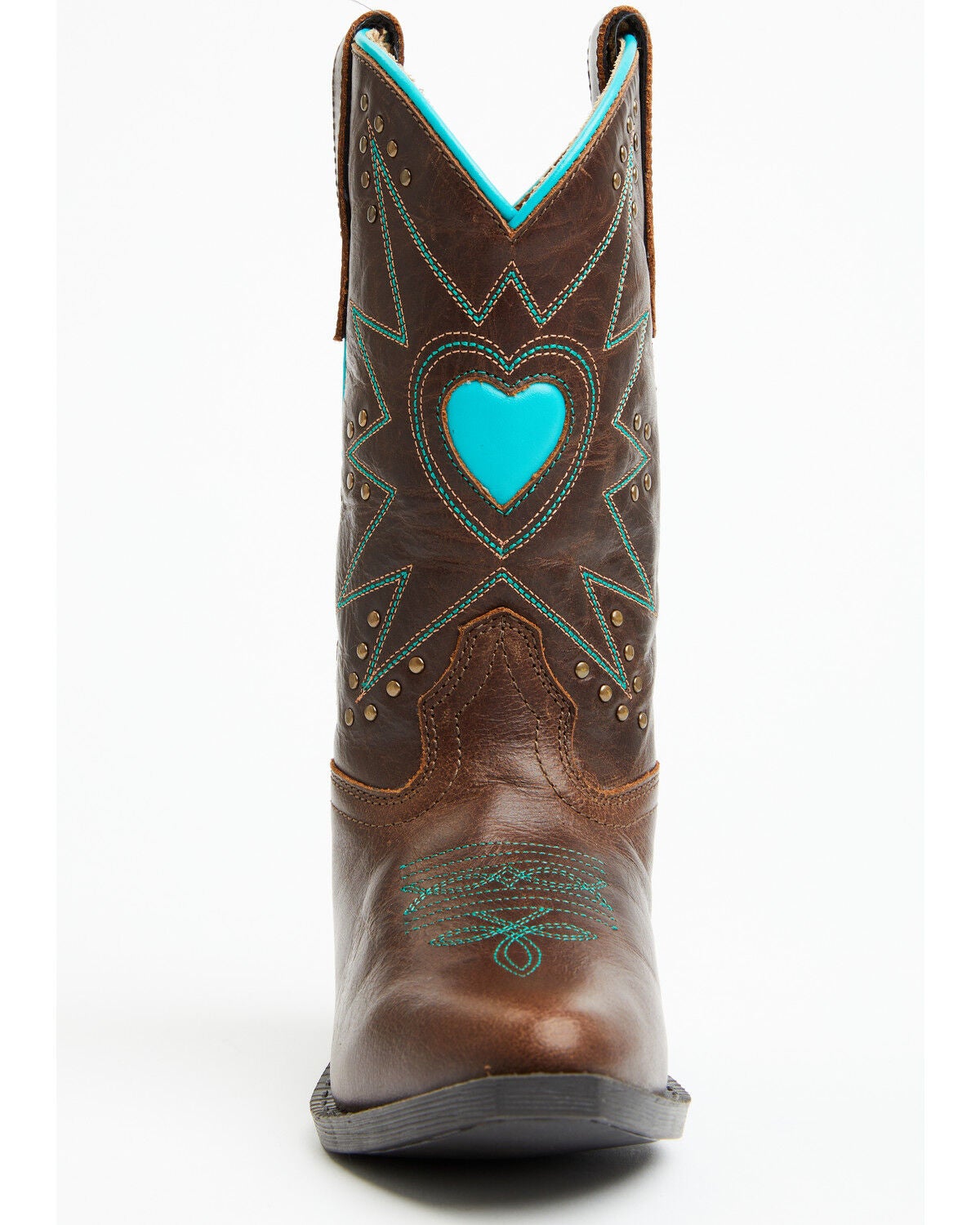 Image #4 - Shyanne Girls' Zetta Western Boots - Snip Toe, Brown, hi-res