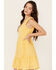 Image #2 - Shyanne Women's Embroidered Sleeveless Mini Dress, Yellow, hi-res