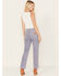 Wrangler Women's Wild West High Rise Corduroy Straight Jean, Blue, hi-res