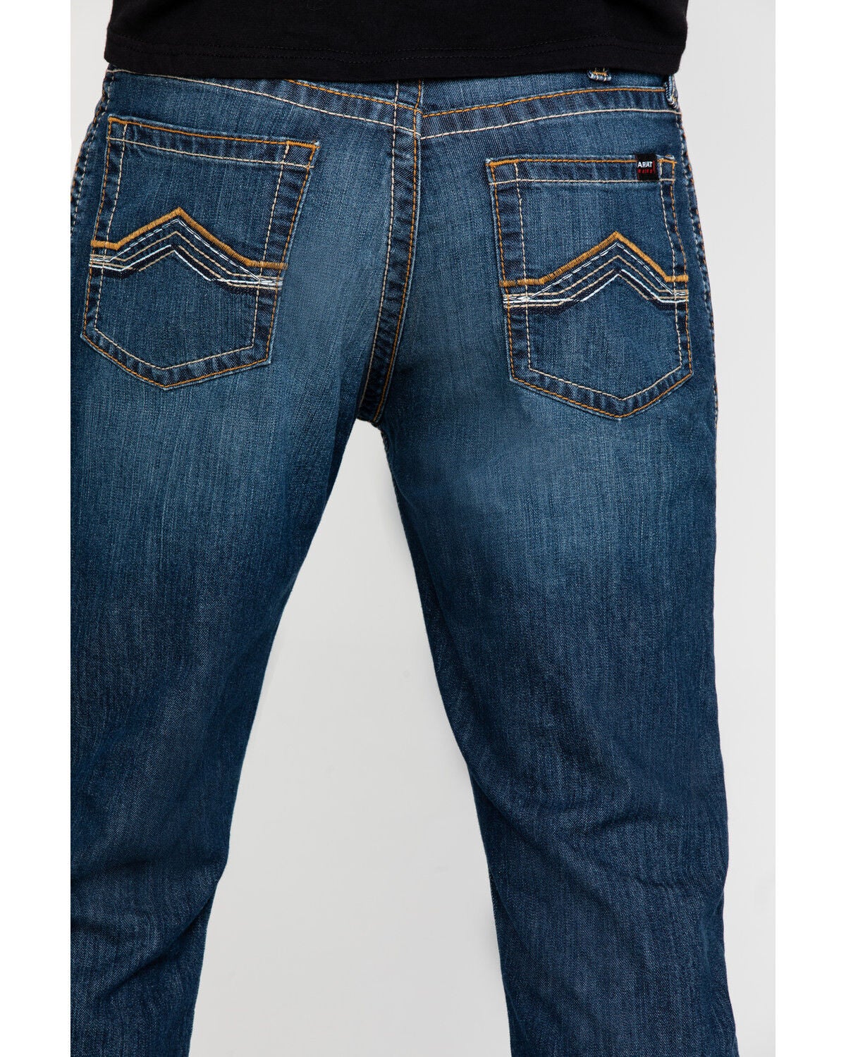Image #4 - Ariat Men's FR M4 Jett Duralight Low Stretch Boot Work Jeans, Indigo, hi-res