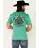 Cody James Men's Gettin' Bent Graphic Short Sleeve T-Shirt , Green, hi-res