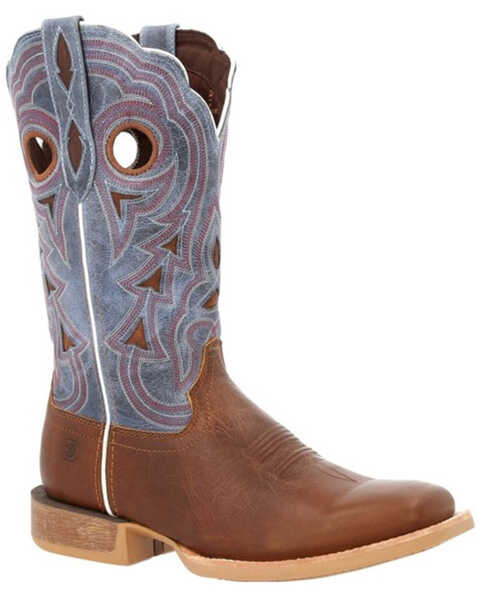 Durango Women's Blue Lady Rebel Pro Western Boots - Square Toe , Brown/blue, hi-res