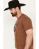 RANK 45® Men's Bull Shield Short Sleeve Graphic T-Shirt, Tan, hi-res