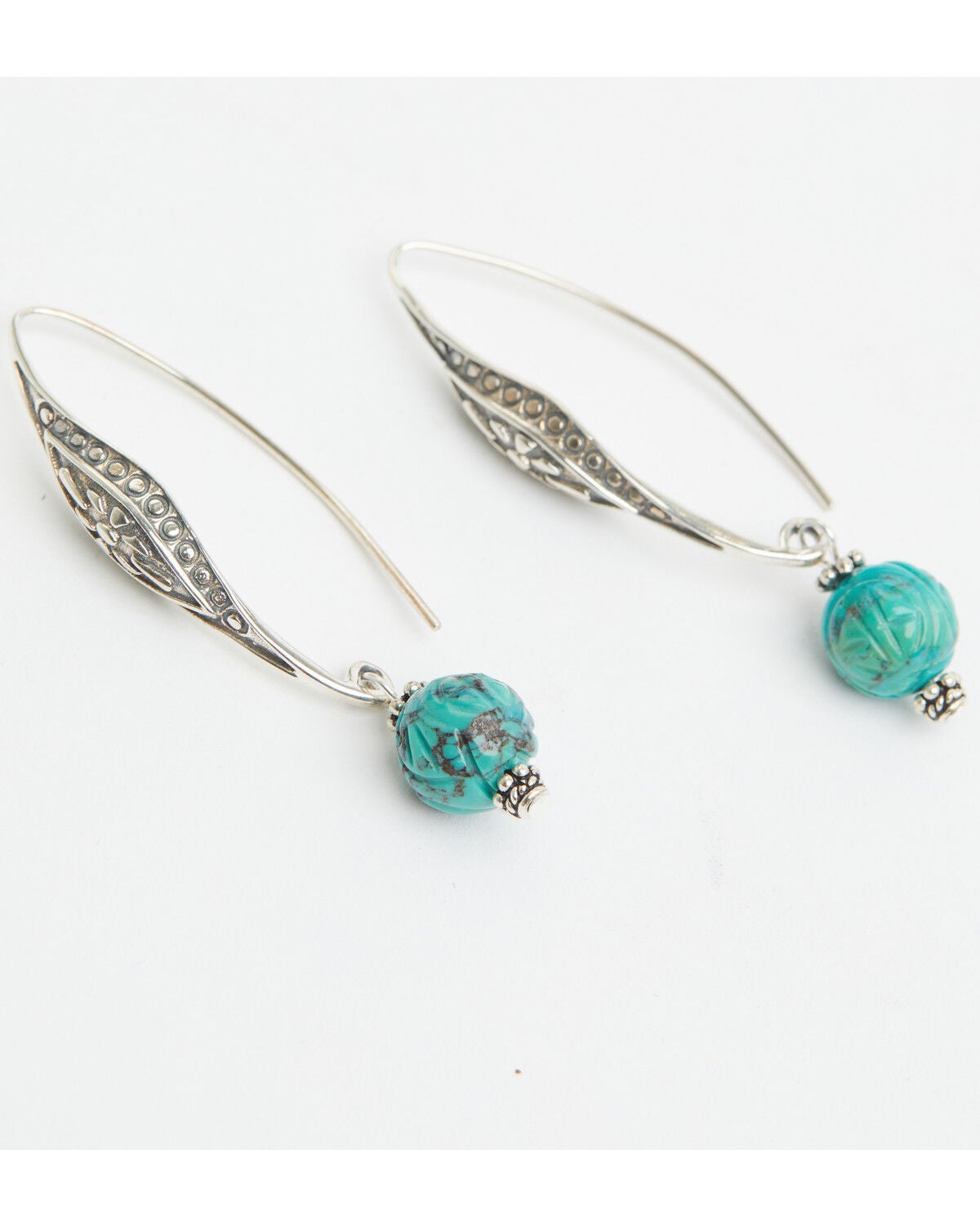 Paige Wallace Women's Ornate Long Earrings, Silver, hi-res