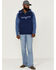Kimes Ranch Men's Burn Off Horns Logo Hooded Sweatshirt, Navy, hi-res