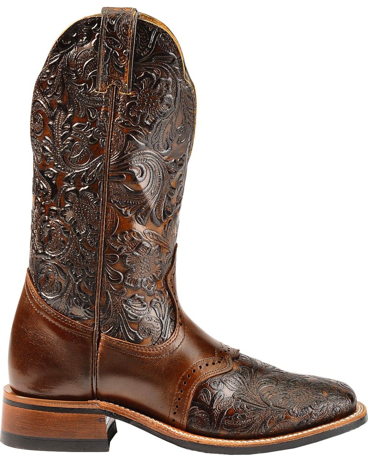 tooled cowboy boots