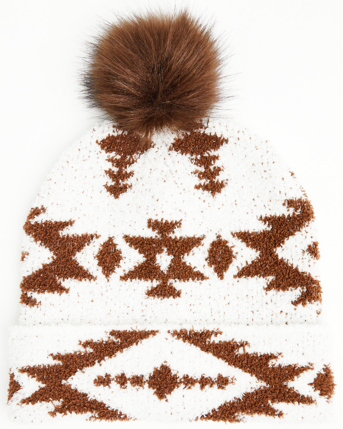 Image #1 - Idyllwind Women's Dovecote Southwestern Print Sherpa Beanie, Brown, hi-res