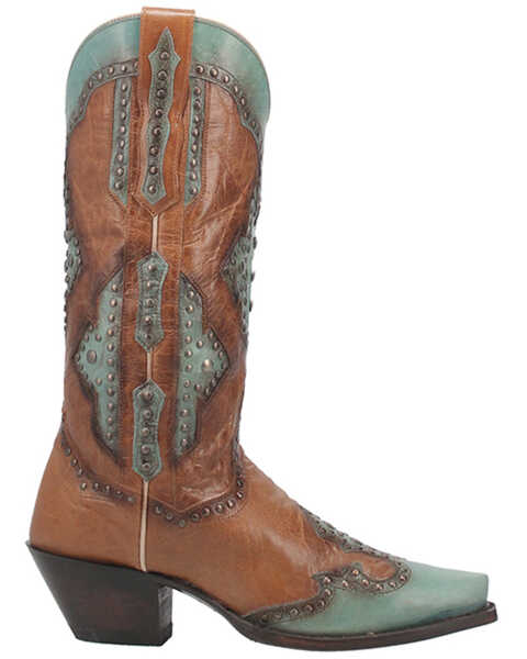 Image #2 - Dan Post Women's Taryn Western Boots - Snip Toe, Tan, hi-res