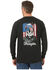 Image #1 - Wrangler FR Men's Skull Flag Graphic Long Sleeve Work T-Shirt, Black, hi-res