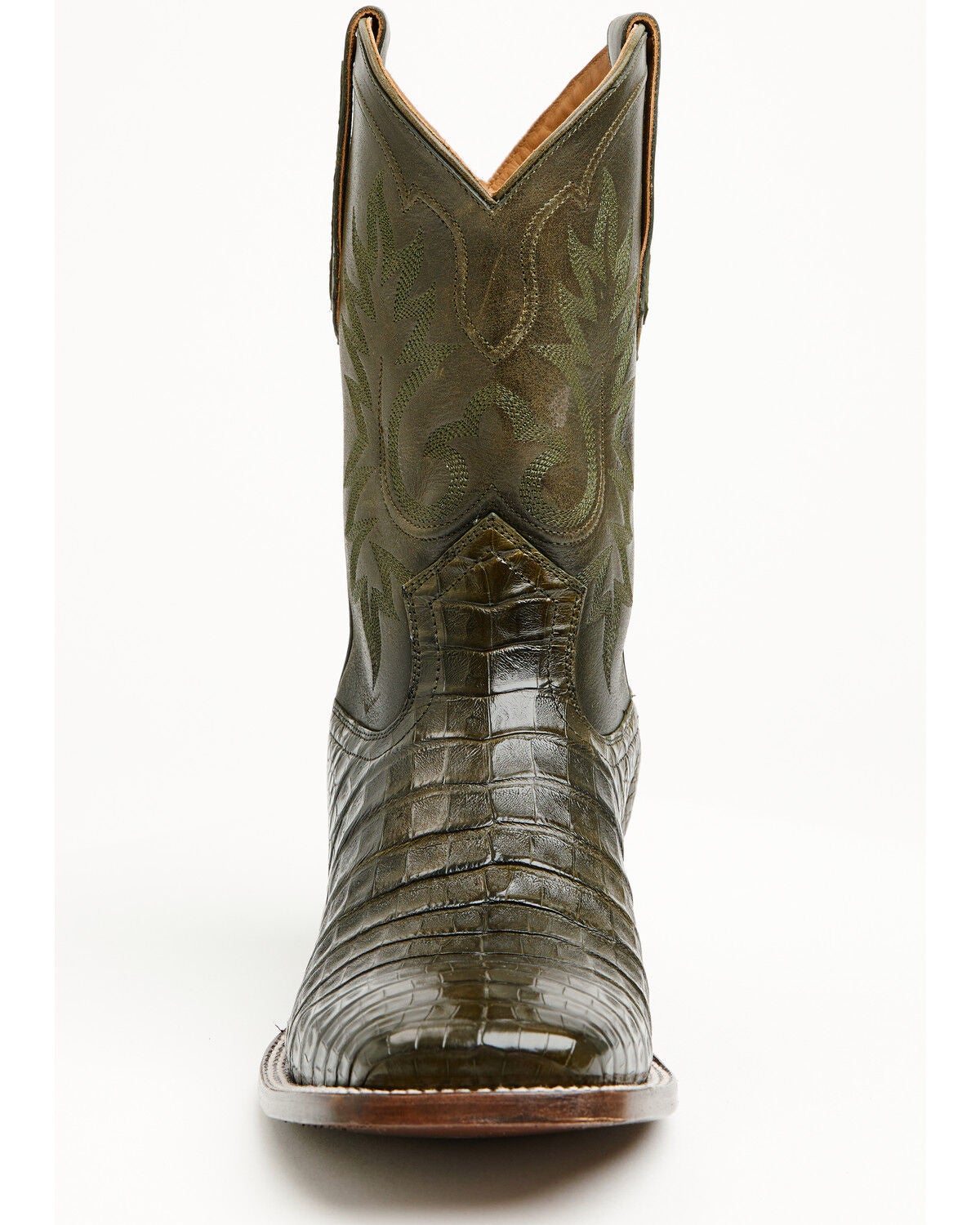 Image #4 - Cody James Black 1978&reg; Men's The Hayward Exotic Caiman Belly Western Boots - Broad Square Toe, Green, hi-res