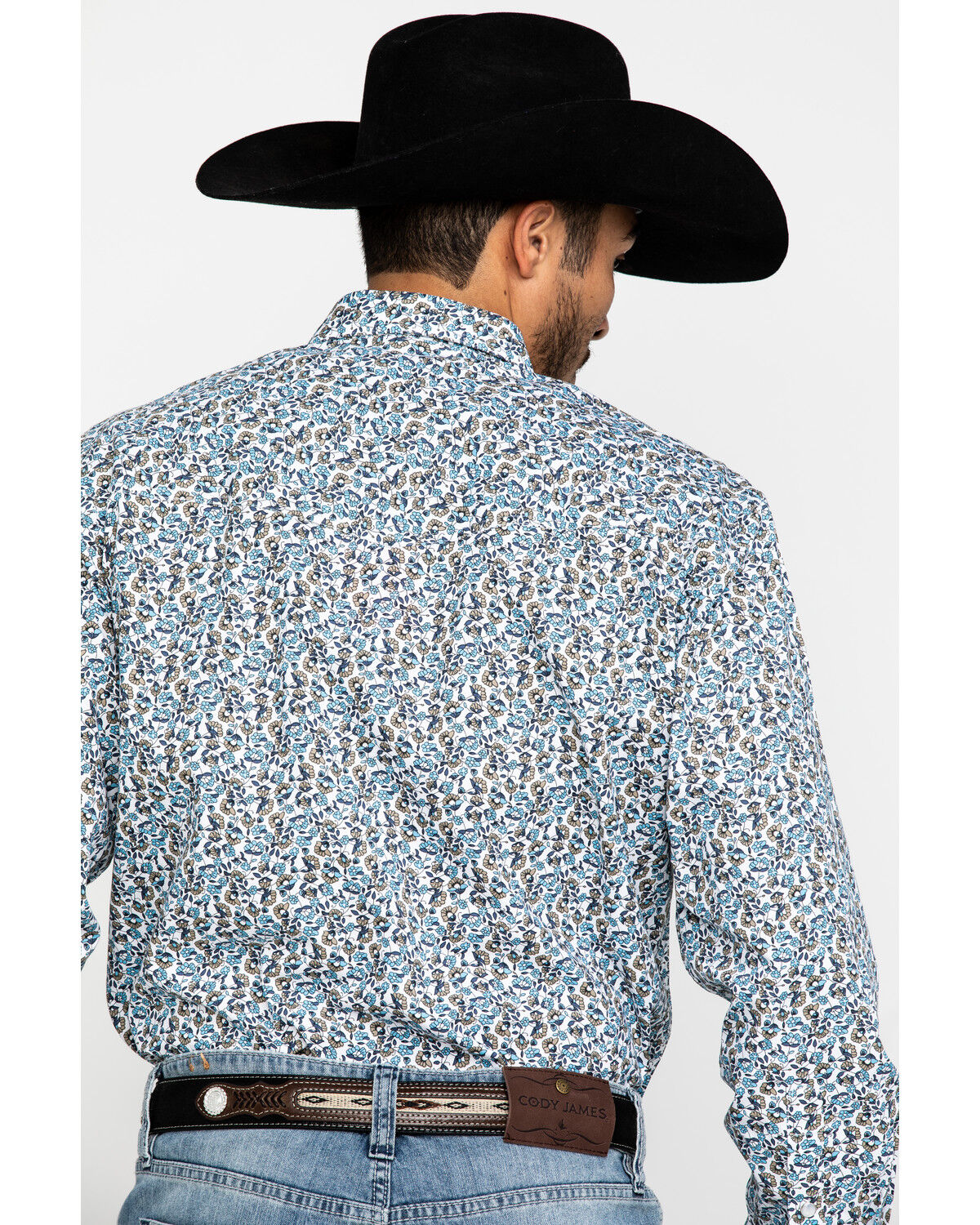 Image #5 - Resistol Men's Tavares Floral Geo Print Long Sleeve Western Shirt, , hi-res