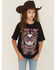 Image #1 - Wrangler X Lainey Girls' Long Live Cowgirls Short Sleeve Graphic Tee, Black, hi-res