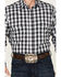 Wrangler Men's Plaid Print Long Sleeve Pearl Snap Western Shirt, Black, hi-res