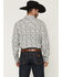 Image #4 - Gibson Trading Co Men's Bone Ridge Paisley Print Long Sleeve Snap Western Shirt - Big, Ivory, hi-res