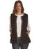 Image #2 - Tesoro Moda Women's Black Faux Fur Vest, , hi-res