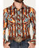 Image #3 - Rock & Roll Denim Men's Southwestern Striped Long Sleeve Snap Stretch Western Shirt, Orange, hi-res