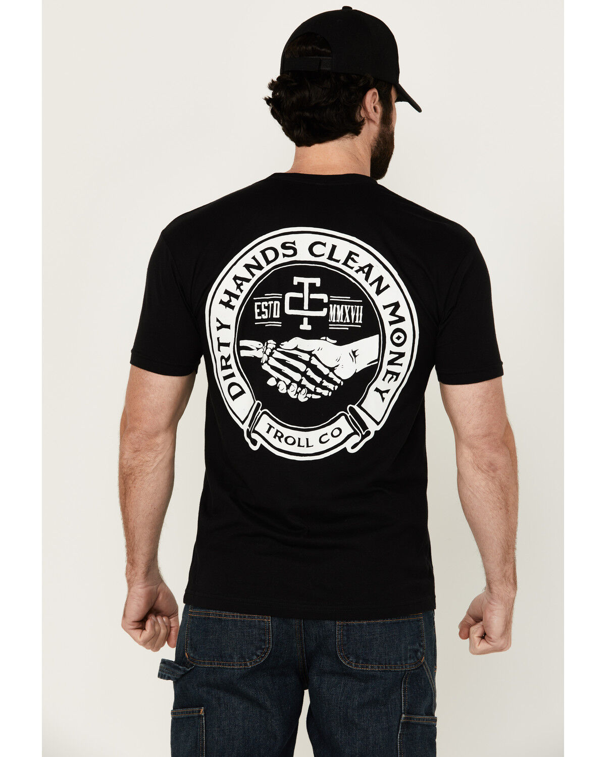 Image #1 - Troll Co Men's Haggler Short Sleeve Graphic T-Shirt, Black, hi-res